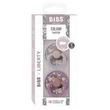 Bibs Liberty Colour Round Art.211658 Capel/Fosil Grey Soothers 0-6 m, 100% natural