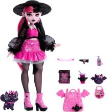 Monster High Draculaura lelle ar Count Fabulous un aksesuāriem