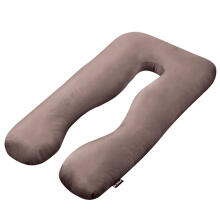 La Bebe™ Cushy Maternity Pillow Art.91913 Beige Daudzfunkcionāls spilvens grūtniecēm (U Shaped), sintepona pildīšana, 155x80cm