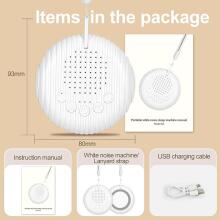 La bebe™ White Noise Accessories Baby Sound Machine Art.211446 White Портативная звуковая машина со шнурком и звуковыми эффектами