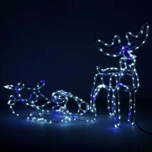 CL1225 LIGHTING REINDEER WITH Sleigh 288 LEDs