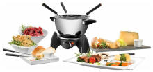Unold Electric Fondues 0,8l 6 persons stainless steel black Schwarz (48615)