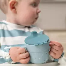 Done By Deer Spout Cup Art.213416 Blue  Поильник-непроливайка