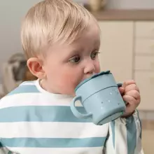 Done By Deer Spout Cup Art.213416 Blue  Поильник-непроливайка