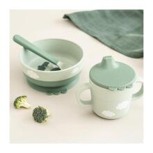 Foodie first meal set Happy clouds Green