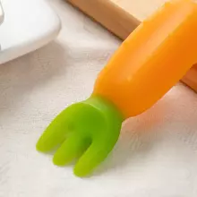 Lollipop Baby Learning Tableware Art.CABU-TBW01ZZGR01  Piederumi ešanai no silikona  7.8cm,no 6 mēn