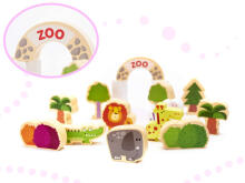 Ikonka Wooden Blocks Art.KX6198 Koka kluči+paklajiņš,120 gab