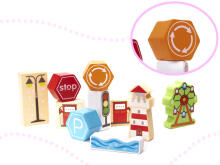 Ikonka Wooden Blocks Art.KX6198 Koka kluči+paklajiņš,120 gab