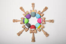 Kendama Play Grip II Blue Banana 18.5cm
