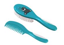 BabyOno Art.570 Blue Matu ķemme un suka ar mīkstiem neilona sariem