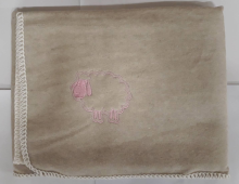 WOT Art.Dis.0 Pink Aukštos kokybės vaikiška lininė / medvilninė antklodė (antklodė) 100x120 cm
