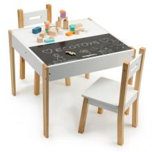 Ecotoys puidust laua, toolide komplekt
