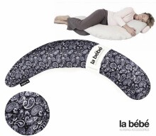 „La Bebe ™ Moon“ motinystės pagalvė Art. 2 070 70 Katė Didelė pagalvė nėščioms moterims su silikono sintepono įdaru (ypač minkštas ir tylus įdaras) 195 cm