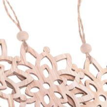 CA0660 WOODEN ORNAMENT 6 PCS (FLOWER)