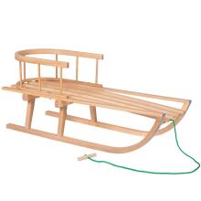 Bebe Basic Wood Sledge Art.SAN001 Детские деревянные санки со спинкой, особо выносливые (без ручки) 90см