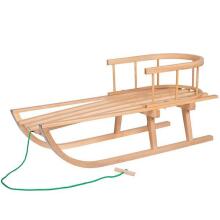 Bebe Basic Wood Sledge Art.SAN001 Детские деревянные санки со спинкой, особо выносливые (без ручки) 90см