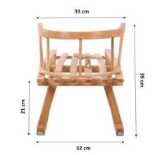 Bebe Basic Wood Sledge Art.SAN001 Детские деревянные санки со спинкой, особо выносливые (без ручки) 90см