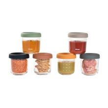 Beaba Portions Verre Art.221737 Контейнеры для еды с крышками,6 шт,250мл
