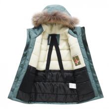 Sky Kids Winter Coat Art.9443 Black Silta ziemas termo jaka ar naturālu kažokādu