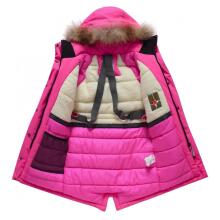 Sky Kids Winter Coat Art.9444 Green Silta ziemas termo jaka/mētelis ar naturālu kažokādu