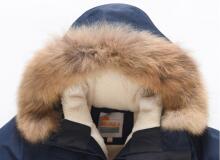 Sky Kids Winter Coat Art.9446 Black Silta ziemas termo jaka/mētelis ar naturālu kažokādu