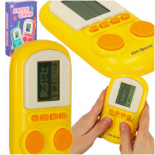 Ikonka Art.KX3362_1 Elektronisko arkādes spēļu pārnēsājamā konsole dzeltena (tetris)