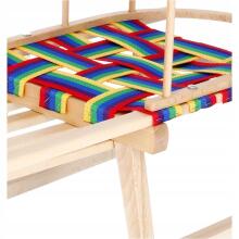 Bebe Basic Wood Sledge Art.SAN004 Koka ragavas ar muguras balstu un ar ērtu sēdekli   90x32cm
