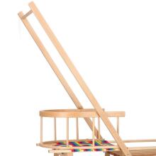 Bebe Basic Wood Sledge Art.SAN006  Koka ragavas ar atzveltni un sēdekli un ar rokturi  90 x 32 cm