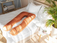 La Bebe™ Cushy Maternity Pillow Art.222369 Sun Orange Многофункциональная подушка для беременных и кормящих (U Shaped) , наполнение синтепон, 155x80cm