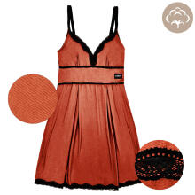La Bebe™ Nursing Cotton Mia Art.222371 Sun Orange Ночнушка для беременных и кормящих (универсальный размер M/L)