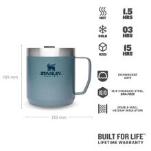 Krūze The Stay-Hot Camp Mug Classic 0,35L pelēkzila