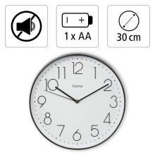 Hama 00186389 Elegance Wall Clock Black/White