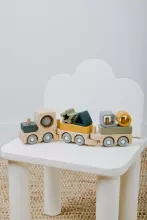 Baby Only Wood Train Art.BO-860.852.810.50 Swirl Деревянный паровозик,10 мес +