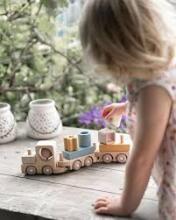 Baby Only Wood Train Art.BO-860.852.810.50 Swirl Деревянный паровозик,10 мес +