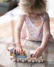 Baby Only Wood Train Art.BO-860.852.810.50 Swirl Деревянный паровозик,10 мес +