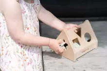 Baby Only Puzzle Box Art.BO-860.863.800.50 Earth koka formu šķirošanas rotaļlieta, māja, 10+