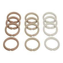 Little Dutch Toy Rings Set Art.4962 Pure Beige Комплект колец для развития моторики