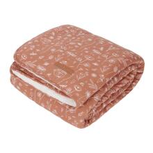Little Dutch Cot Blanket Art.TE11021061 Flowers Rust