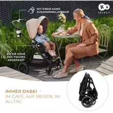 KinderKraft Yoxi 2 in1 Art.KSYOXI00BLK2000 Pure Black Universālie rati 2 in1