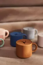 La bebe™ Snack Cup Silicone  Art.708-007-66035 Jeans Blue Silikona konteiners ar vāku Click Lock.