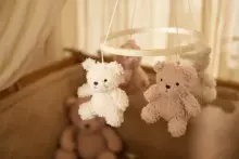 Jollein  Baby Mobile Teddy Bear Wild Art.116-001-68064  mūzikalais karuselis