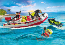 PLAYMOBIL ACTION HEROES Fireboat with Aqua Scooter 71464