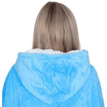 Одеяло с капюшоном большого размера hoodie blanket Springos HA7319  морской синий