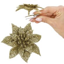 Новогоднее украшение "Poinsettia" Springos CA0725 11x11 см