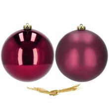 Ziemassvētku bumbiņas Springos CA1179 2 gab 15 cm bordo