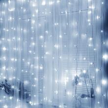 Gaismas aizkars Springos CL0184 300 LED virtene auksti balta gaismas iekštelpām un ārtelpām