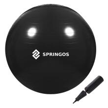 Фитнес мяч Springos FB0014 65 см с насосом черный