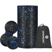 Набор для массажа 3 в 1: массажный ролик, мяч, двойной мяч, чехол Springos FR0025