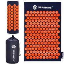 Коврик для акупрессуры с шипами Springos FA0155 65x41 см с подушкой, расслабляющий массажер