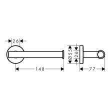 Pie sienas stiprināms tualetes papīra turētājs Hansgrohe Logis Universal 41726000